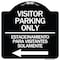 Signmission Bilingual Reserved Parking Visitor Parking Only Estacionamiento Para Visitantes, A-DES-BW-1818-24303 A-DES-BW-1818-24303 - alternate 1
